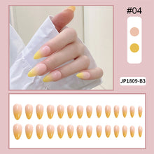 Load image into Gallery viewer, 24pcs/set Multicolor Manicure Nail Pieces Nail Patches Removable Fake Nails Extensions Nail Art Accessories