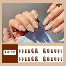 Load image into Gallery viewer, 24pcs/set Multicolor Manicure Nail Pieces Nail Patches Removable Fake Nails Extensions Nail Art Accessories