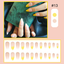 Load image into Gallery viewer, 24pcs/set Multicolor Manicure Nail Pieces Nail Patches Removable Fake Nails Extensions Nail Art Accessories
