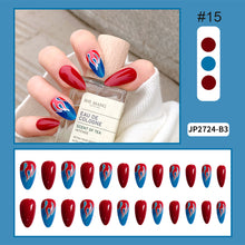 Load image into Gallery viewer, 24pcs/set Multicolor Manicure Nail Pieces Nail Patches Removable Fake Nails Extensions Nail Art Accessories