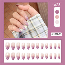 Load image into Gallery viewer, 24pcs/set Multicolor Manicure Nail Pieces Nail Patches Removable Fake Nails Extensions Nail Art Accessories
