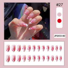 Load image into Gallery viewer, 24pcs/set Multicolor Manicure Nail Pieces Nail Patches Removable Fake Nails Extensions Nail Art Accessories