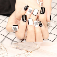 Load image into Gallery viewer, 24pcs/set Multicolor Nail Pieces Fashion Fake Nail Patches Removable Fake Nails Extensions Nail Art Accessories