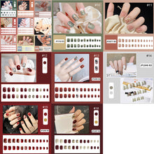 Load image into Gallery viewer, 24pcs/set Multicolor Nail Pieces Fashion Fake Nail Patches Removable Fake Nails Extensions Nail Art Accessories