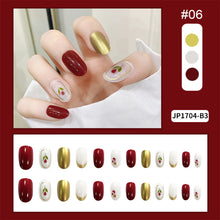 Load image into Gallery viewer, 24pcs/set Nail Pieces Fashion Multicolor Nail Patches Removable Fake Nails Extensions Nail Art Accessories