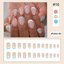 Load image into Gallery viewer, 24pcs/set Nail Pieces Fashion Multicolor Nail Patches Removable Fake Nails Extensions Nail Art Accessories