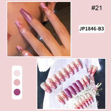 Load image into Gallery viewer, 24pcs/set Nail Pieces Fashion Multicolor Nail Patches Removable Fake Nails Extensions Nail Art Accessories