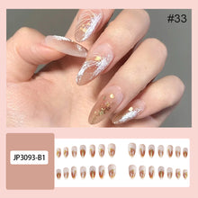 Load image into Gallery viewer, 24pcs/set Nail Pieces Fashion Multicolor Nail Patches Removable Fake Nails Extensions Nail Art Accessories