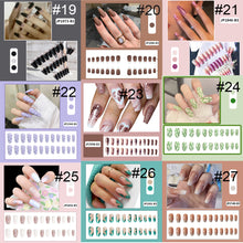 Load image into Gallery viewer, 24pcs/set Nail Pieces Fashion Multicolor Nail Patches Removable Fake Nails Extensions Nail Art Accessories
