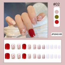 Load image into Gallery viewer, 24pcs/set Matte Multicolor Nail Pieces Fashion Nail Patches Removable Fake Nails Extensions Nail Art Accessories