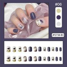 Load image into Gallery viewer, 24pcs/set Matte Multicolor Nail Pieces Fashion Nail Patches Removable Fake Nails Extensions Nail Art Accessories