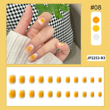 Load image into Gallery viewer, 24pcs/set Matte Multicolor Nail Pieces Fashion Nail Patches Removable Fake Nails Extensions Nail Art Accessories
