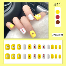 Load image into Gallery viewer, 24pcs/set Matte Multicolor Nail Pieces Fashion Nail Patches Removable Fake Nails Extensions Nail Art Accessories
