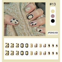 Load image into Gallery viewer, 24pcs/set Matte Multicolor Nail Pieces Fashion Nail Patches Removable Fake Nails Extensions Nail Art Accessories