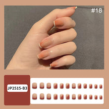 Load image into Gallery viewer, 24pcs/set Matte Multicolor Nail Pieces Fashion Nail Patches Removable Fake Nails Extensions Nail Art Accessories
