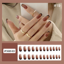 Load image into Gallery viewer, 24pcs/set Matte Multicolor Nail Pieces Fashion Nail Patches Removable Fake Nails Extensions Nail Art Accessories