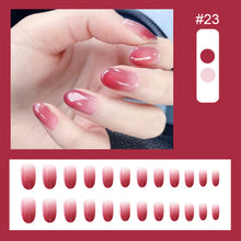 Load image into Gallery viewer, 24pcs/set Matte Multicolor Nail Pieces Fashion Nail Patches Removable Fake Nails Extensions Nail Art Accessories