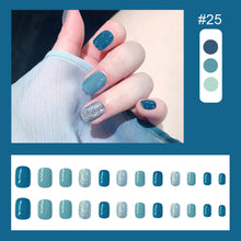 Load image into Gallery viewer, 24pcs/set Matte Multicolor Nail Pieces Fashion Nail Patches Removable Fake Nails Extensions Nail Art Accessories