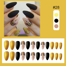 Load image into Gallery viewer, 24pcs/set Matte Multicolor Nail Pieces Fashion Nail Patches Removable Fake Nails Extensions Nail Art Accessories
