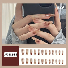 Load image into Gallery viewer, 24pcs/set Matte Multicolor Nail Pieces Fashion Nail Patches Removable Fake Nails Extensions Nail Art Accessories
