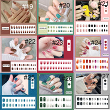 Load image into Gallery viewer, 24pcs/set Matte Multicolor Nail Pieces Fashion Nail Patches Removable Fake Nails Extensions Nail Art Accessories