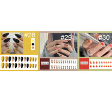 Load image into Gallery viewer, 24pcs/set Matte Multicolor Nail Pieces Fashion Nail Patches Removable Fake Nails Extensions Nail Art Accessories