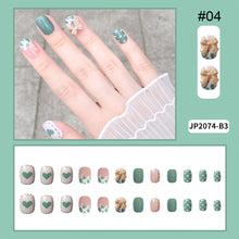 Load image into Gallery viewer, 24pcs/set Multicolor Nail Pieces Fashion Nail Patches Removable Fake Nails Extensions Nail Art Accessories
