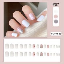 Load image into Gallery viewer, 24pcs/set Multicolor Nail Pieces Fashion Nail Patches Removable Fake Nails Extensions Nail Art Accessories