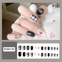 Load image into Gallery viewer, 24pcs/set Multicolor Nail Pieces Fashion Nail Patches Removable Fake Nails Extensions Nail Art Accessories