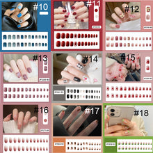 Load image into Gallery viewer, 24pcs/set Multicolor Nail Pieces Fashion Nail Patches Removable Fake Nails Extensions Nail Art Accessories
