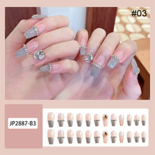 Load image into Gallery viewer, 24pcs/set Multicolor Nail Patches Popular Nail Pieces Removable Fake Nails Extensions Nail Art Accessories