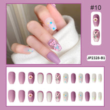 Load image into Gallery viewer, 24pcs/set Multicolor Nail Patches Popular Nail Pieces Removable Fake Nails Extensions Nail Art Accessories