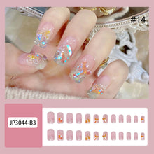 Load image into Gallery viewer, 24pcs/set Multicolor Nail Patches Popular Nail Pieces Removable Fake Nails Extensions Nail Art Accessories