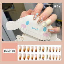 Load image into Gallery viewer, 24pcs/set Multicolor Nail Patches Popular Nail Pieces Removable Fake Nails Extensions Nail Art Accessories