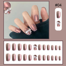 Load image into Gallery viewer, 24pcs/set Multicolor Nail Patches Nail Pieces Removable Fake Nails Extensions Nail Art Accessories