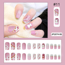 Load image into Gallery viewer, 24pcs/set Multicolor Nail Patches Nail Pieces Removable Fake Nails Extensions Nail Art Accessories