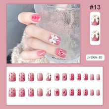 Load image into Gallery viewer, 24pcs/set Multicolor Nail Patches Nail Pieces Removable Fake Nails Extensions Nail Art Accessories