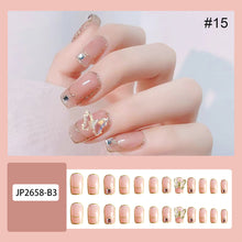 Load image into Gallery viewer, 24pcs/set Multicolor Nail Patches Nail Pieces Removable Fake Nails Extensions Nail Art Accessories