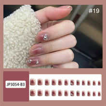 Load image into Gallery viewer, 24pcs/set Multicolor Nail Patches Nail Pieces Removable Fake Nails Extensions Nail Art Accessories