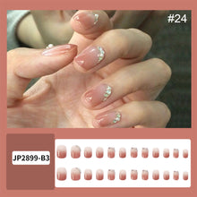 Load image into Gallery viewer, 24pcs/set Multicolor Nail Patches Nail Pieces Removable Fake Nails Extensions Nail Art Accessories