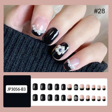 Load image into Gallery viewer, 24pcs/set Multicolor Nail Patches Nail Pieces Removable Fake Nails Extensions Nail Art Accessories