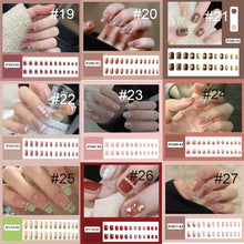 Load image into Gallery viewer, 24pcs/set Multicolor Nail Patches Nail Pieces Removable Fake Nails Extensions Nail Art Accessories