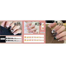 Load image into Gallery viewer, 24pcs/set Multicolor Nail Patches Nail Pieces Removable Fake Nails Extensions Nail Art Accessories