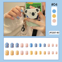 Load image into Gallery viewer, 24pcs/set Nail Pieces Nail Patch Removable Fake Nails Extensions Multicolor Nail Art Accessories