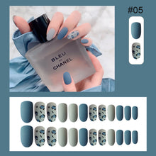 Load image into Gallery viewer, 24pcs/set Nail Pieces Nail Patch Removable Fake Nails Extensions Multicolor Nail Art Accessories