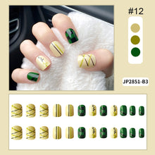 Load image into Gallery viewer, 24pcs/set Nail Pieces Nail Patch Removable Fake Nails Extensions Multicolor Nail Art Accessories