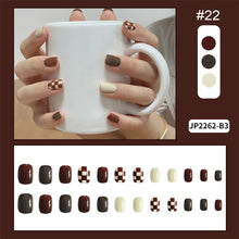 Load image into Gallery viewer, 24pcs/set Nail Pieces Nail Patch Removable Fake Nails Extensions Multicolor Nail Art Accessories