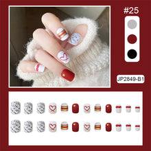 Load image into Gallery viewer, 24pcs/set Nail Pieces Nail Patch Removable Fake Nails Extensions Multicolor Nail Art Accessories