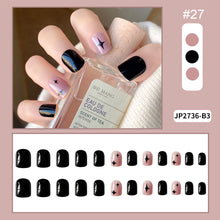 Load image into Gallery viewer, 24pcs/set Nail Pieces Nail Patch Removable Fake Nails Extensions Multicolor Nail Art Accessories