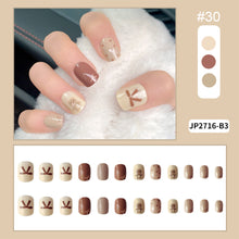 Load image into Gallery viewer, 24pcs/set Nail Pieces Nail Patch Removable Fake Nails Extensions Multicolor Nail Art Accessories